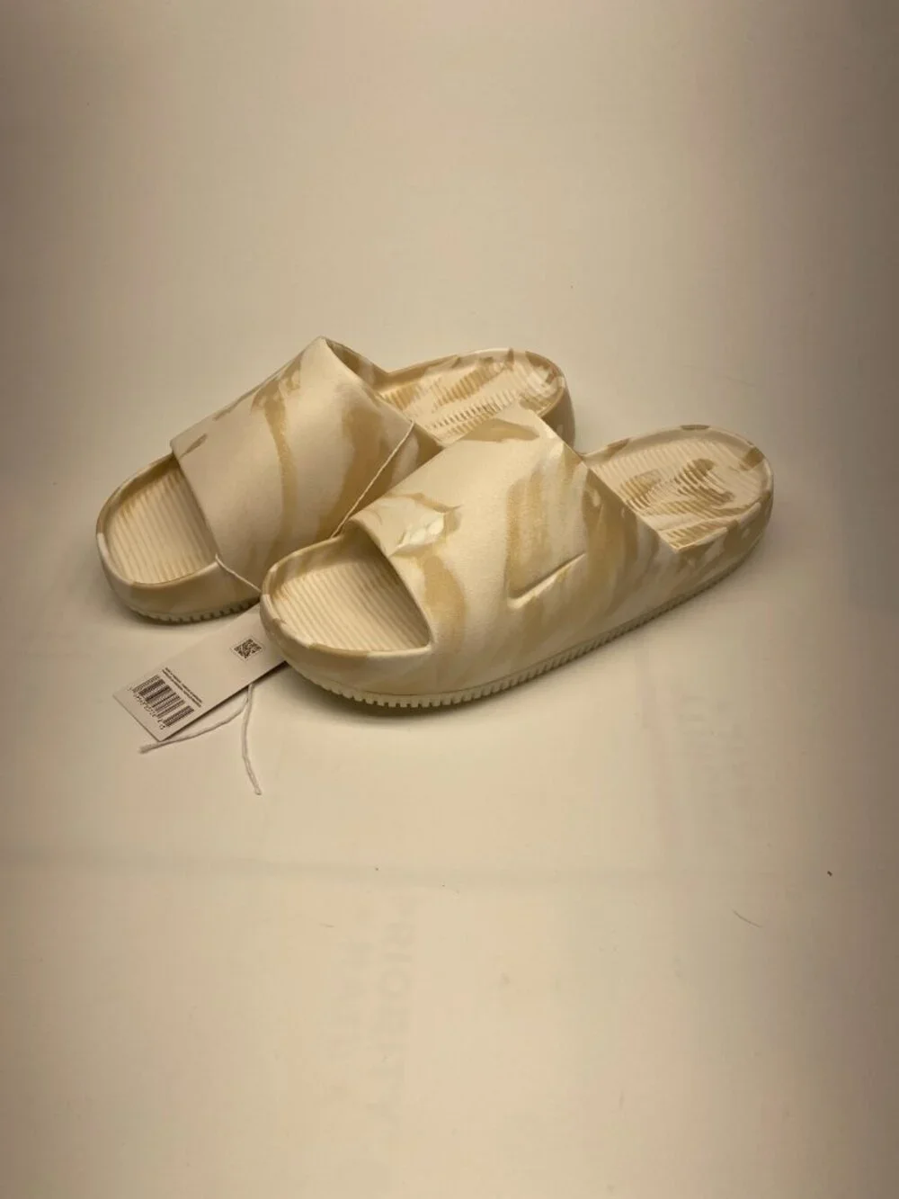 Nike Womens Calm Slide Se Sandals Ivory Cream Phantom Marble Sz 10